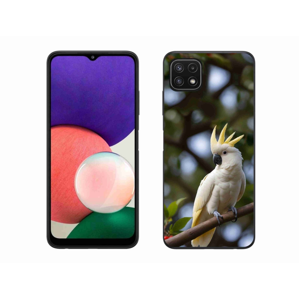 Gelový kryt mmCase na Samsung Galaxy A22 5G - papoušek kakadu 3