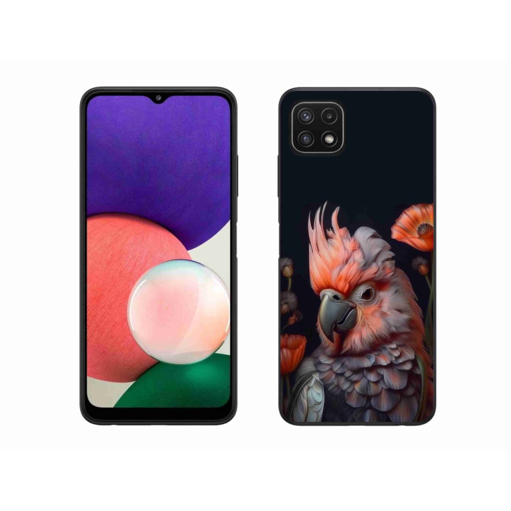 Gelový kryt mmCase na Samsung Galaxy A22 5G - papoušek kakadu v barvách
