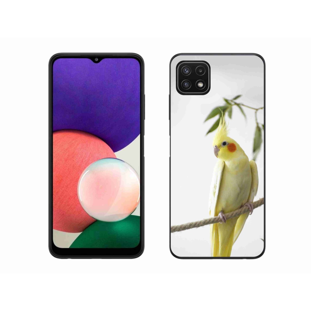 Gelový kryt mmCase na Samsung Galaxy A22 5G - papoušek korela chocholatá