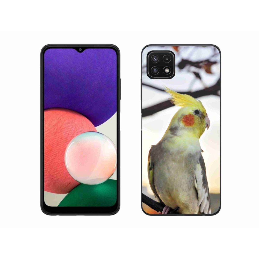 Gelový kryt mmCase na Samsung Galaxy A22 5G - papoušek korela