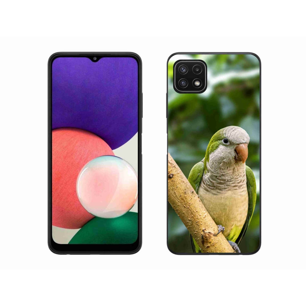 Gelový kryt mmCase na Samsung Galaxy A22 5G - papoušek mníšek