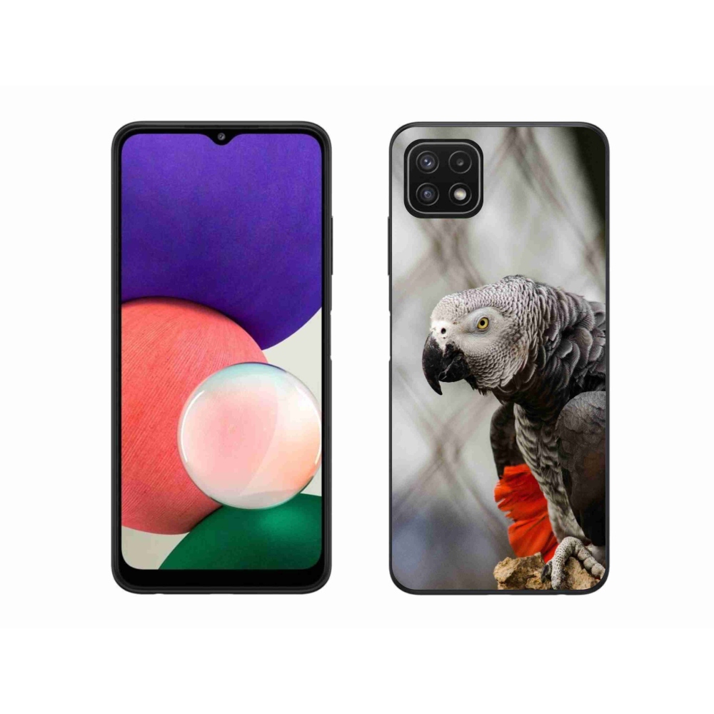 Gelový kryt mmCase na Samsung Galaxy A22 5G - papoušek žako 3