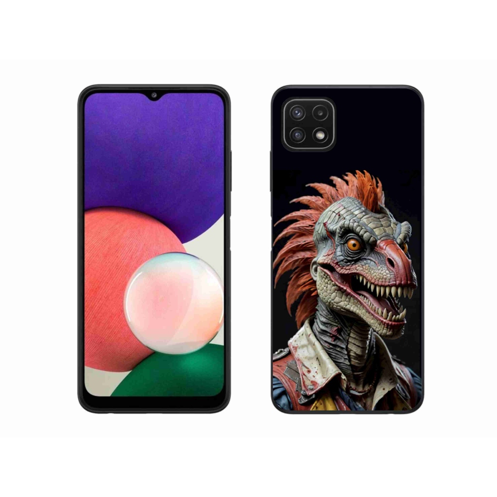 Gelový kryt mmCase na Samsung Galaxy A22 5G - punk dinosaurus