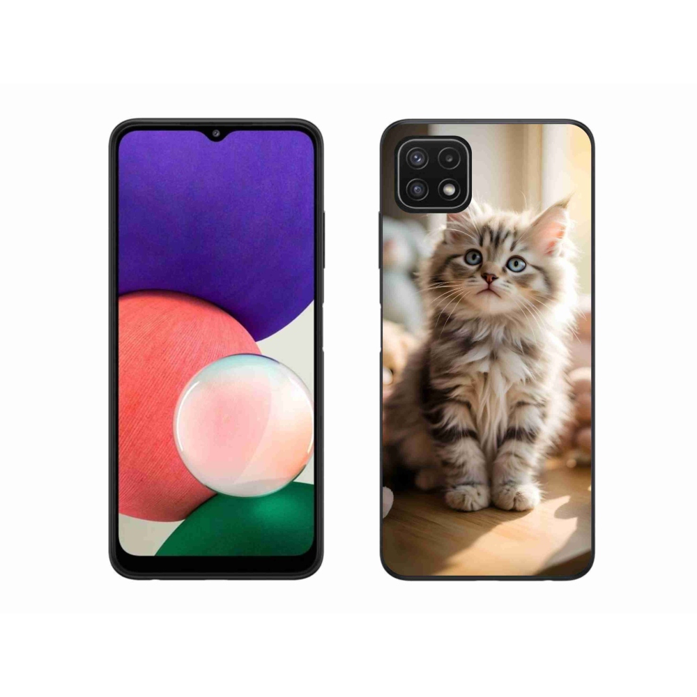 Gelový kryt mmCase na Samsung Galaxy A22 5G - roztomilé kotě 10