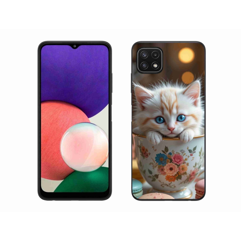 Gelový kryt mmCase na Samsung Galaxy A22 5G - roztomilé kotě 6