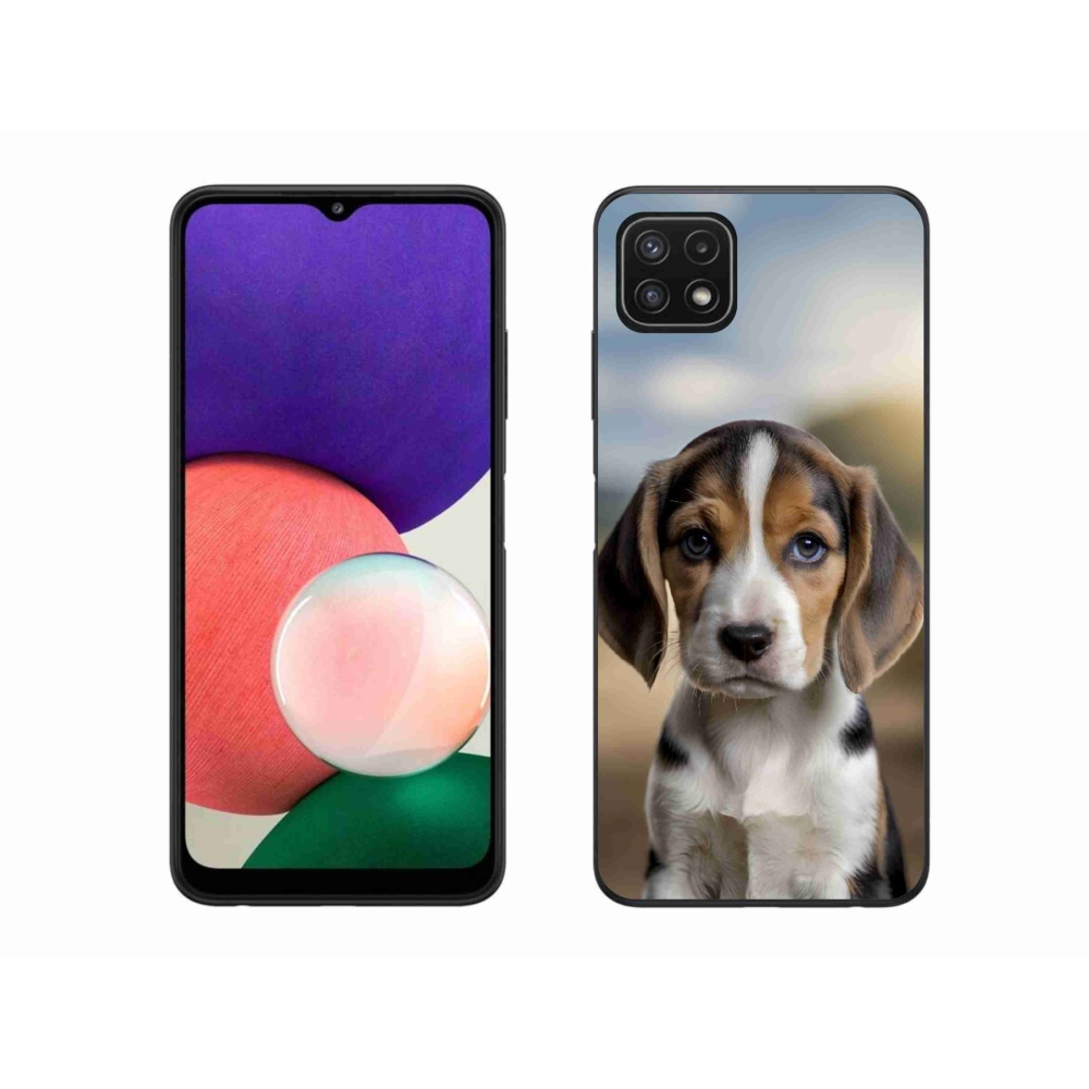 Gelový kryt mmCase na Samsung Galaxy A22 5G - roztomilý bígl
