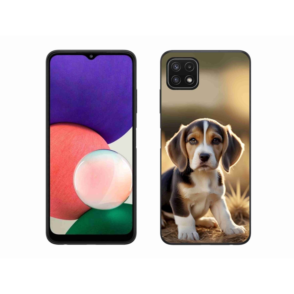 Gelový kryt mmCase na Samsung Galaxy A22 5G - roztomilý bígl