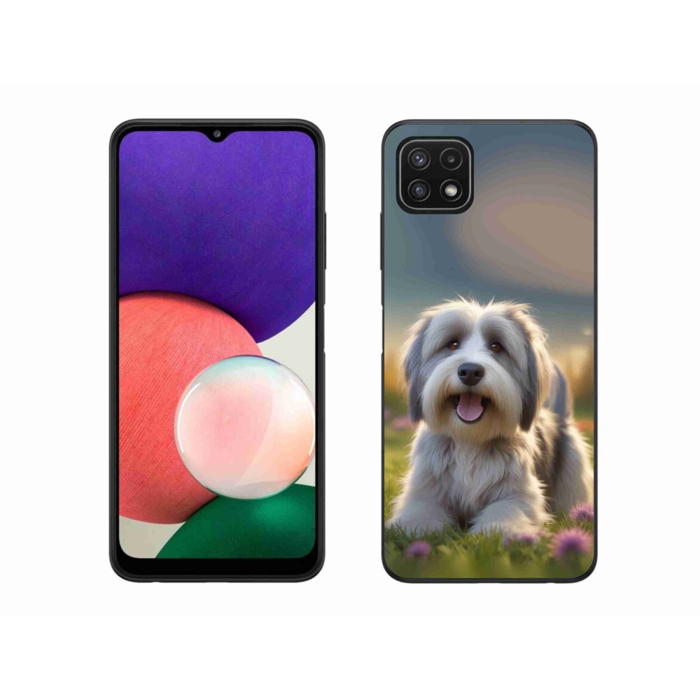 Gelový kryt mmCase na Samsung Galaxy A22 5G - roztomilý havanský psík