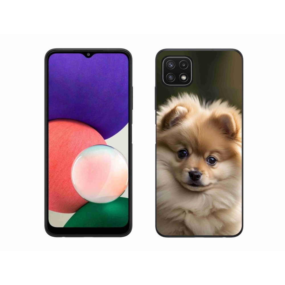 Gelový kryt mmCase na Samsung Galaxy A22 5G - roztomilý pomeranian 2