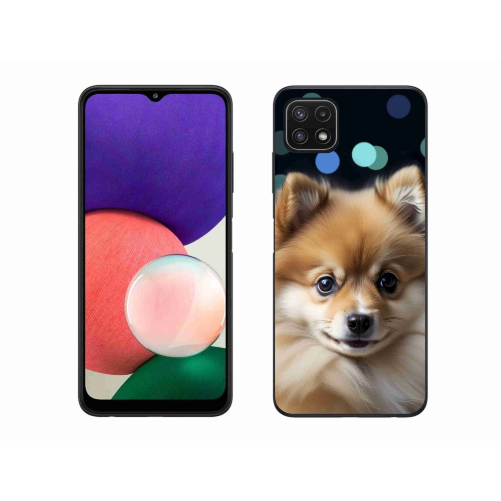 Gelový kryt mmCase na Samsung Galaxy A22 5G - roztomilý pomeranian