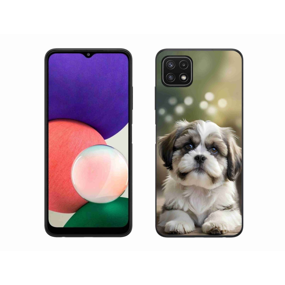 Gelový kryt mmCase na Samsung Galaxy A22 5G - roztomilý shih-tzu