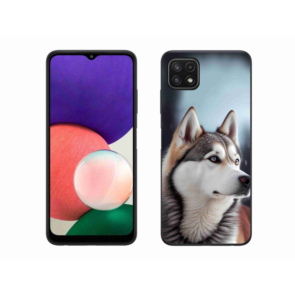 Gelový kryt mmCase na Samsung Galaxy A22 5G - sibiřský husky