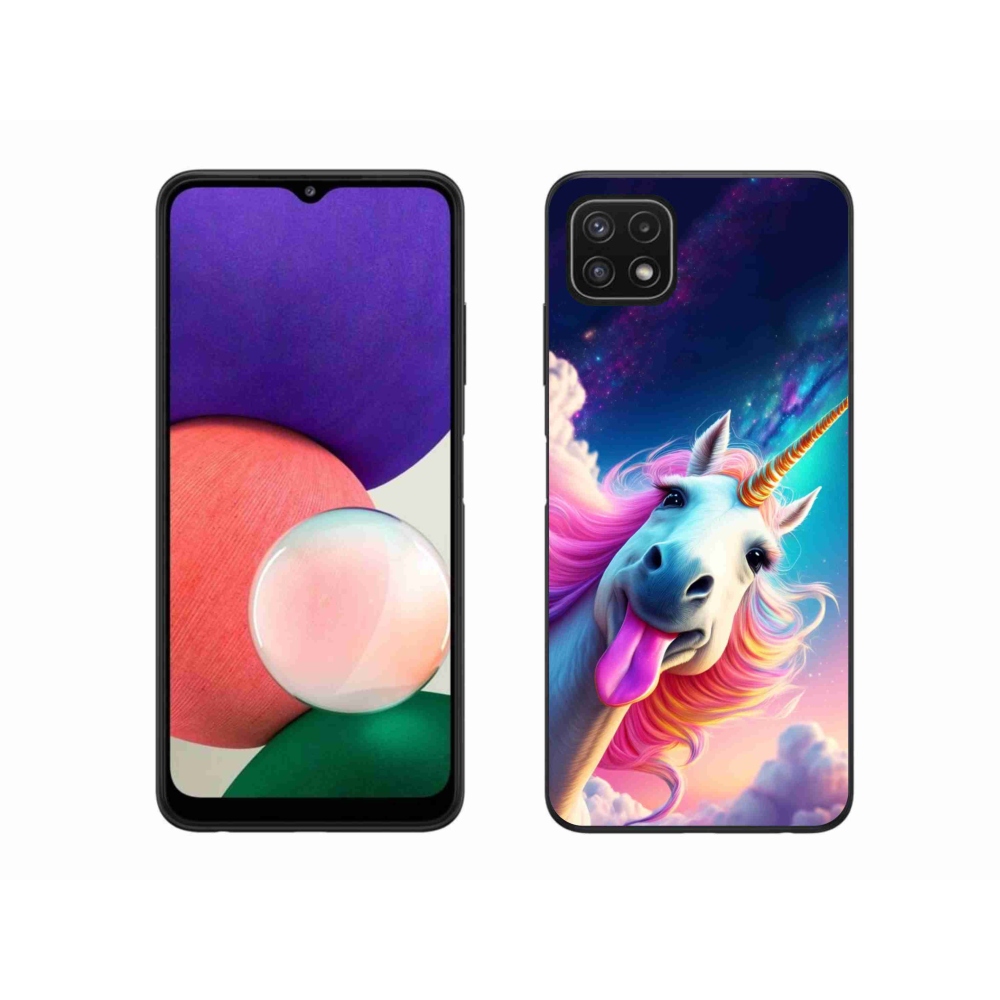 Gelový kryt mmCase na Samsung Galaxy A22 5G - šílený jednorožec