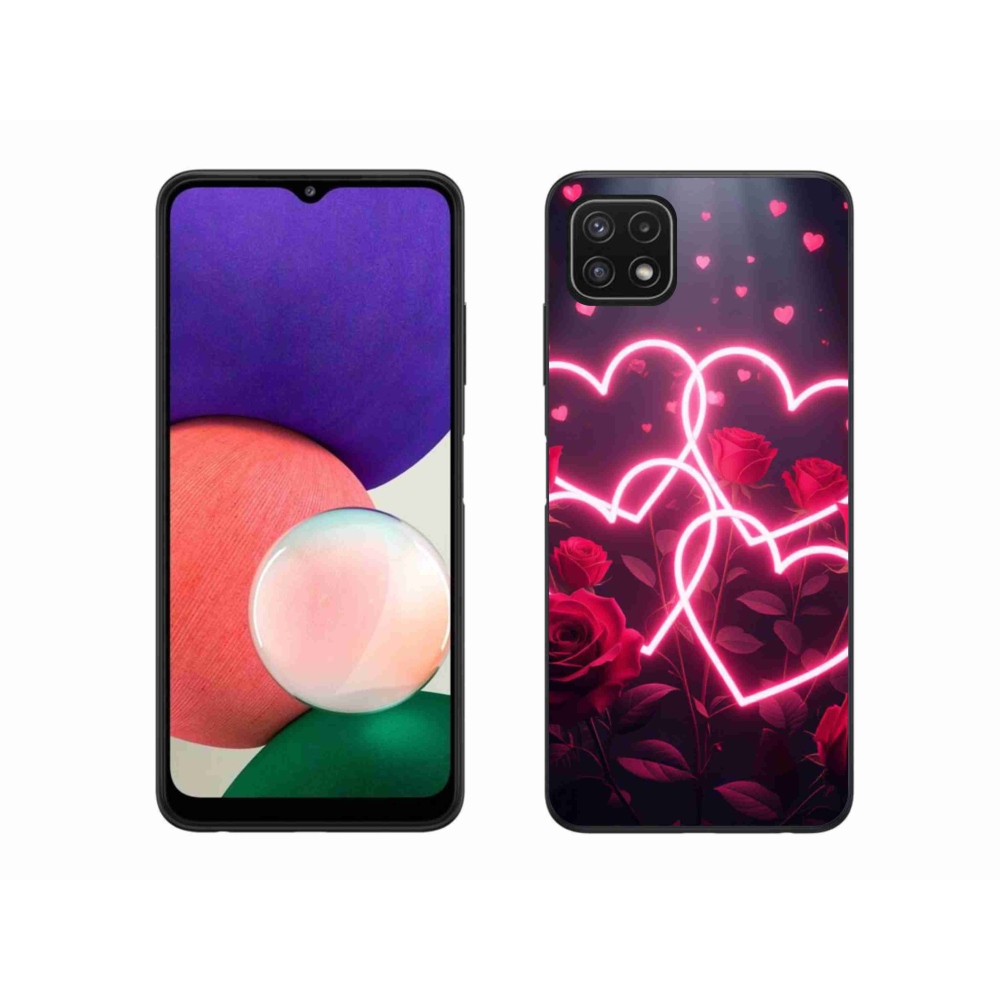 Gelový kryt mmCase na Samsung Galaxy A22 5G - srdce lásky