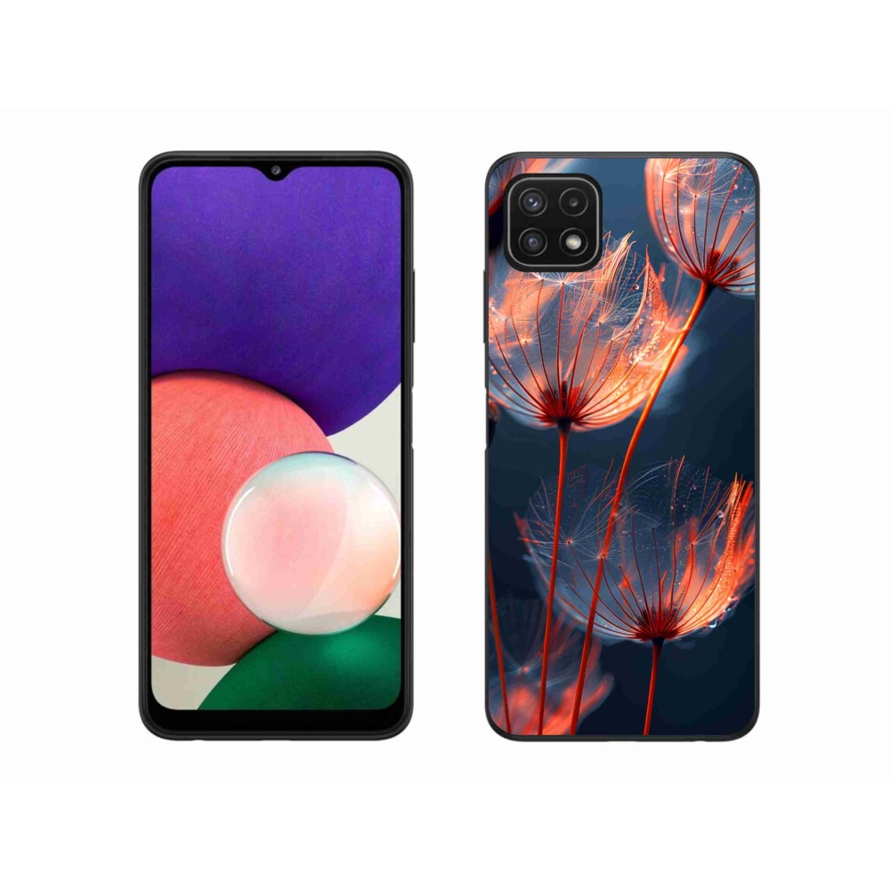 Gelový kryt mmCase na Samsung Galaxy A22 5G - světélkující chmýří