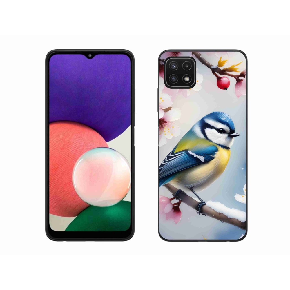 Gelový kryt mmCase na Samsung Galaxy A22 5G - sýkorka