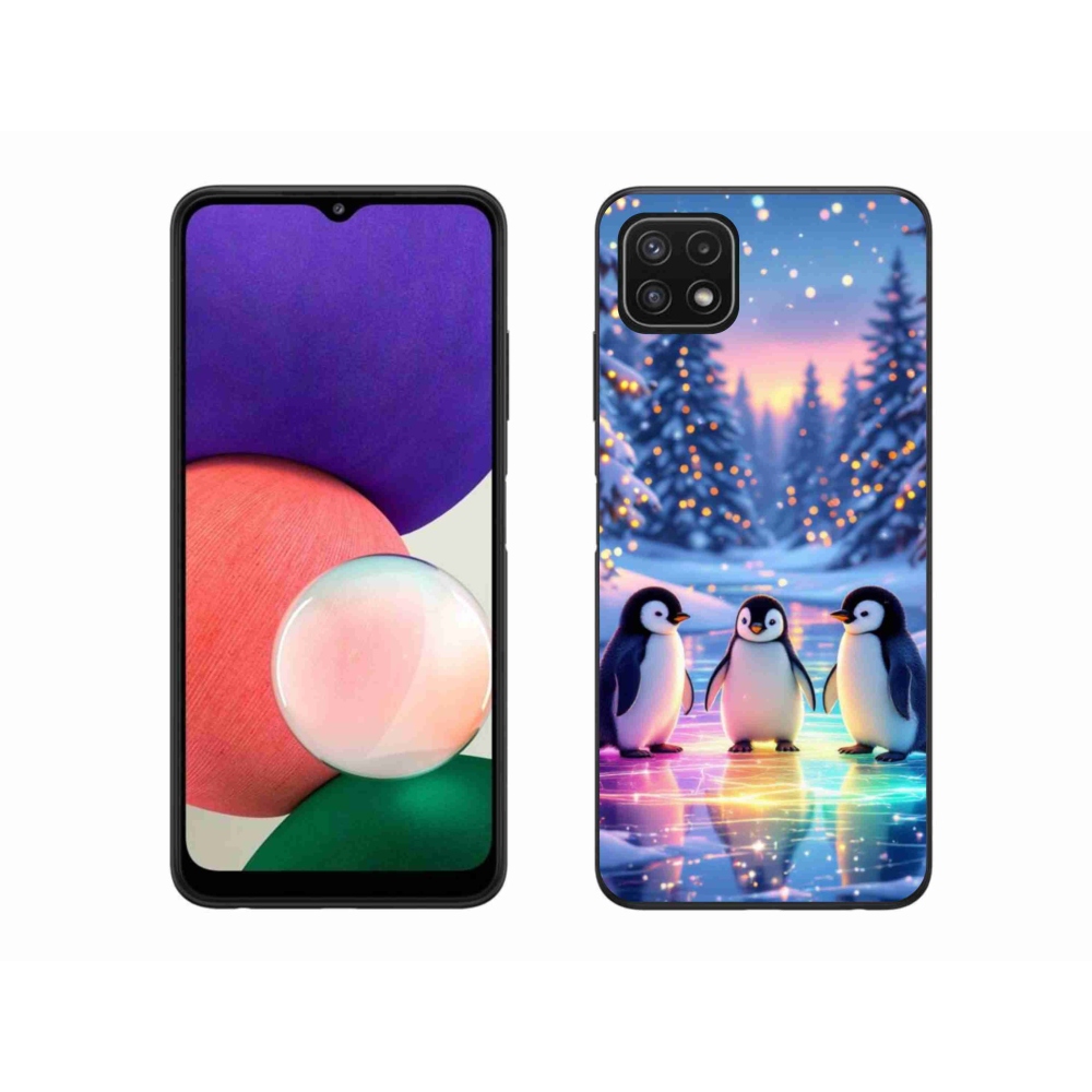 Gelový kryt mmCase na Samsung Galaxy A22 5G - tučnáci