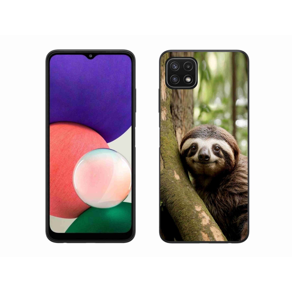 Gelový kryt mmCase na Samsung Galaxy A22 5G - usměvavý lenochod