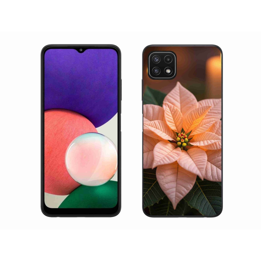 Gelový kryt mmCase na Samsung Galaxy A22 5G - vánoční hvězda