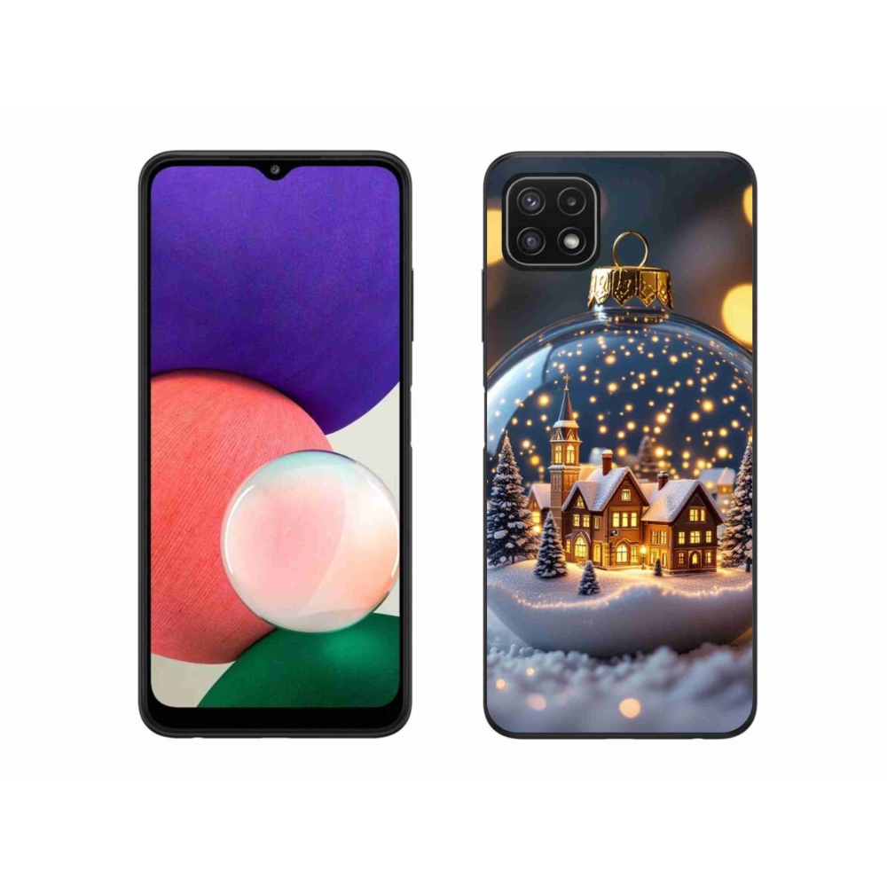 Gelový kryt mmCase na Samsung Galaxy A22 5G - vánoční koule 4