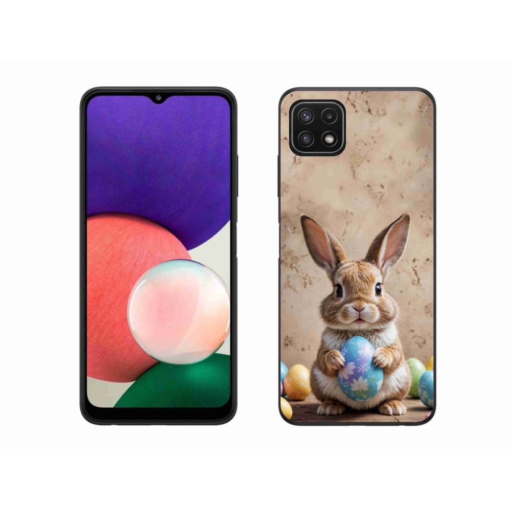 Gelový kryt mmCase na Samsung Galaxy A22 5G - velikonoční králíček