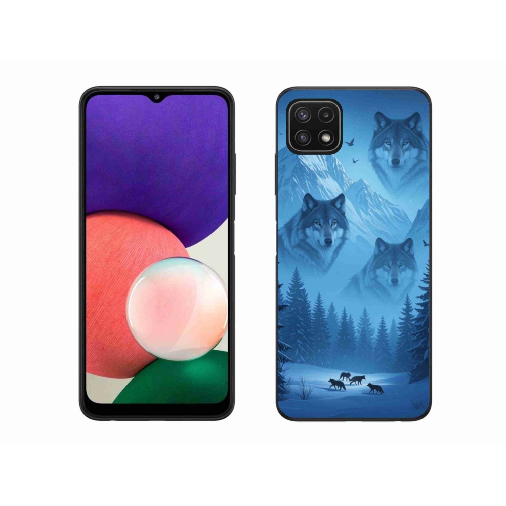 Gelový kryt mmCase na Samsung Galaxy A22 5G - vlčí smečka