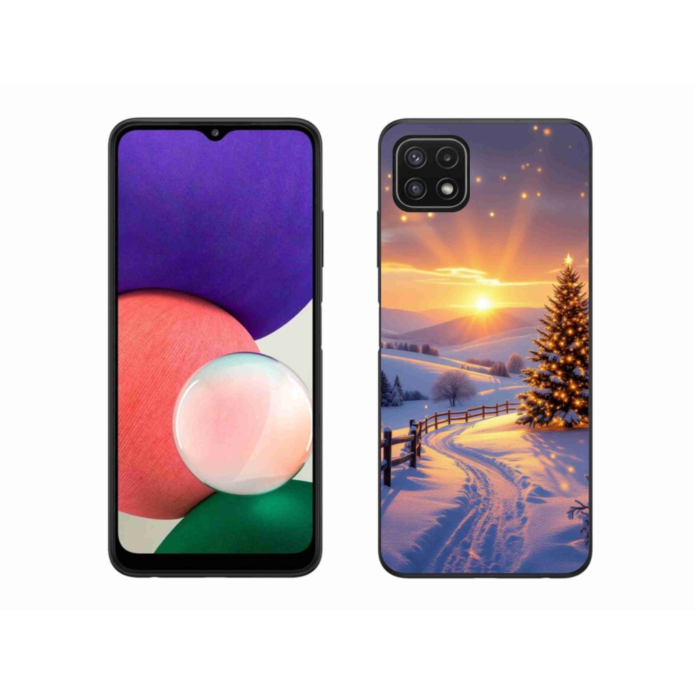 Gelový kryt mmCase na Samsung Galaxy A22 5G - zimní krajina