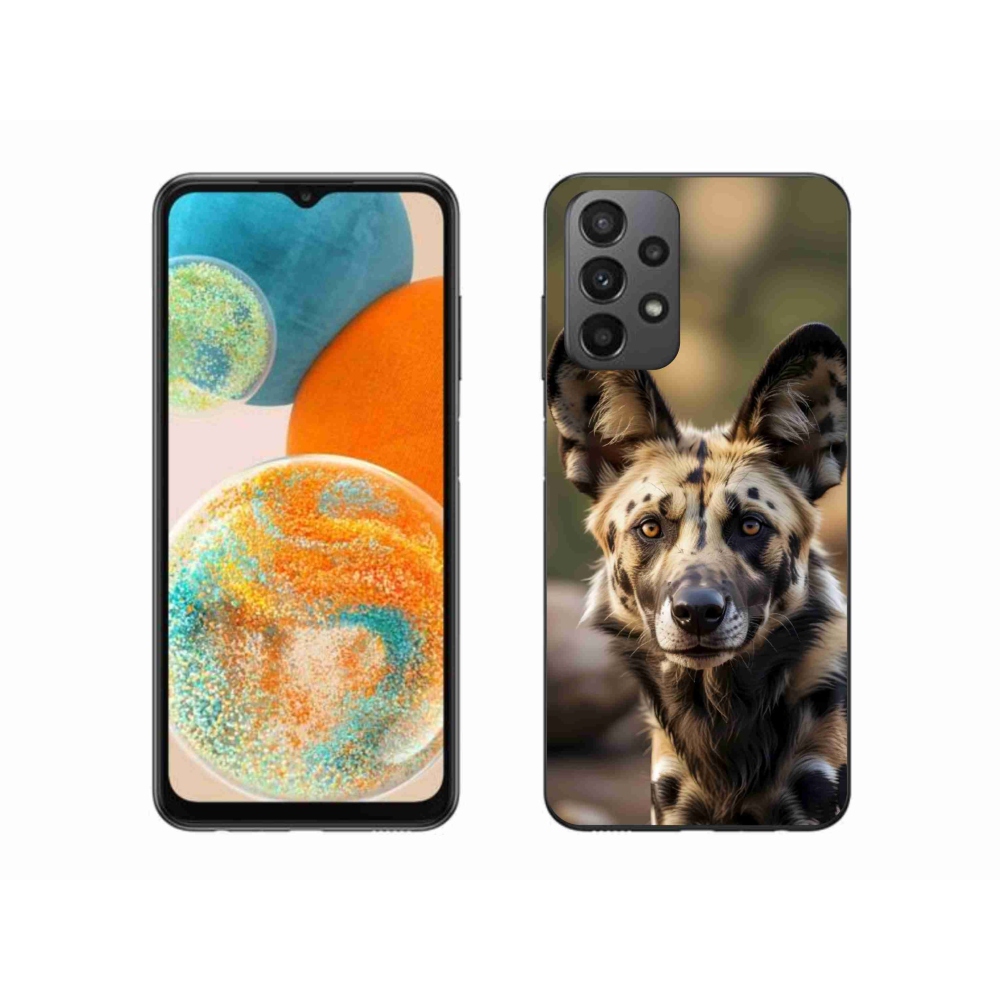 Gelový kryt mmCase na Samsung Galaxy A23 4G/5G - africký divoký pes