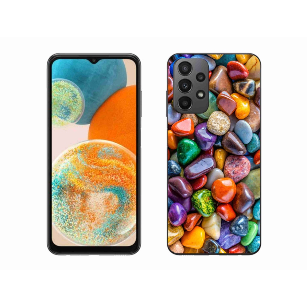 Gelový kryt mmCase na Samsung Galaxy A23 4G/5G - barevné kamínky