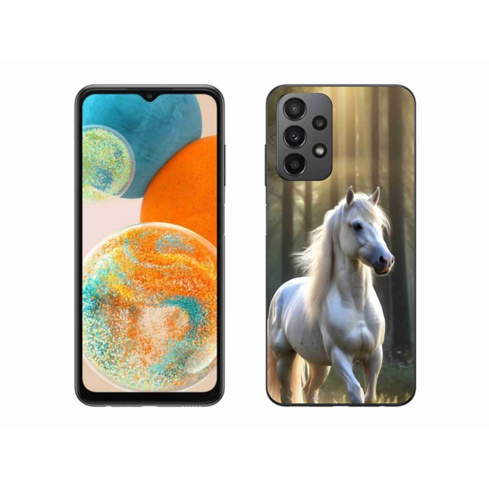 Gelový kryt mmCase na Samsung Galaxy A23 4G/5G - bílý kůň 3