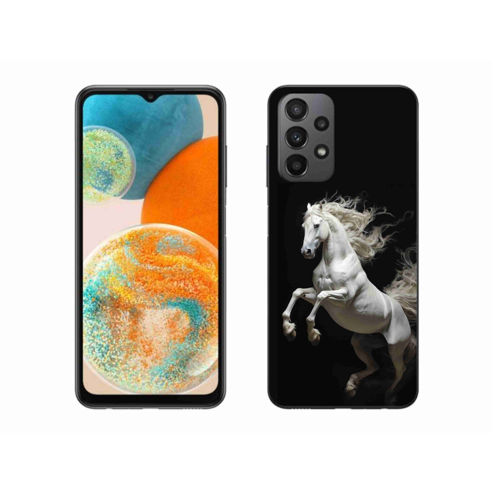 Gelový kryt mmCase na Samsung Galaxy A23 4G/5G - bílý kůň 4