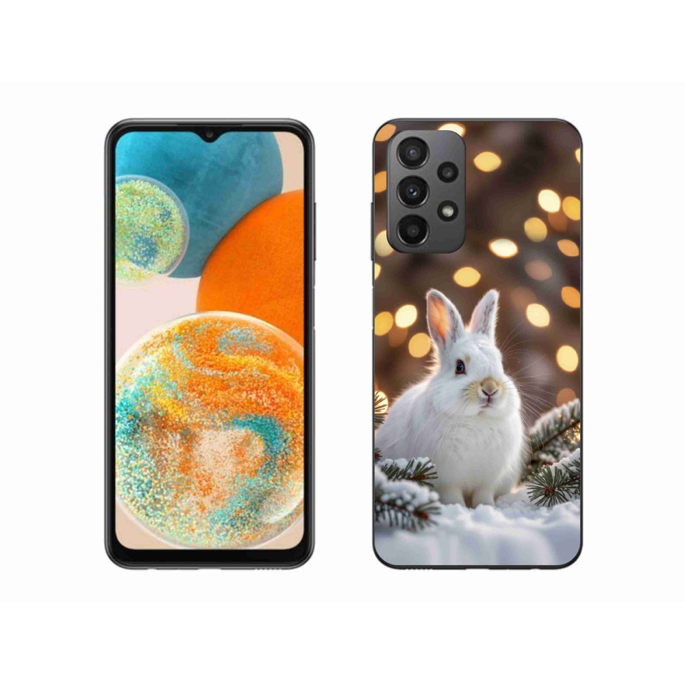 Gelový kryt mmCase na Samsung Galaxy A23 4G/5G - bílý zajíc