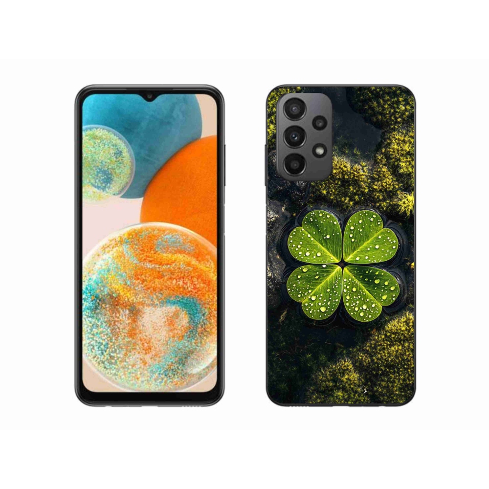 Gelový kryt mmCase na Samsung Galaxy A23 4G/5G - čtyřlístek