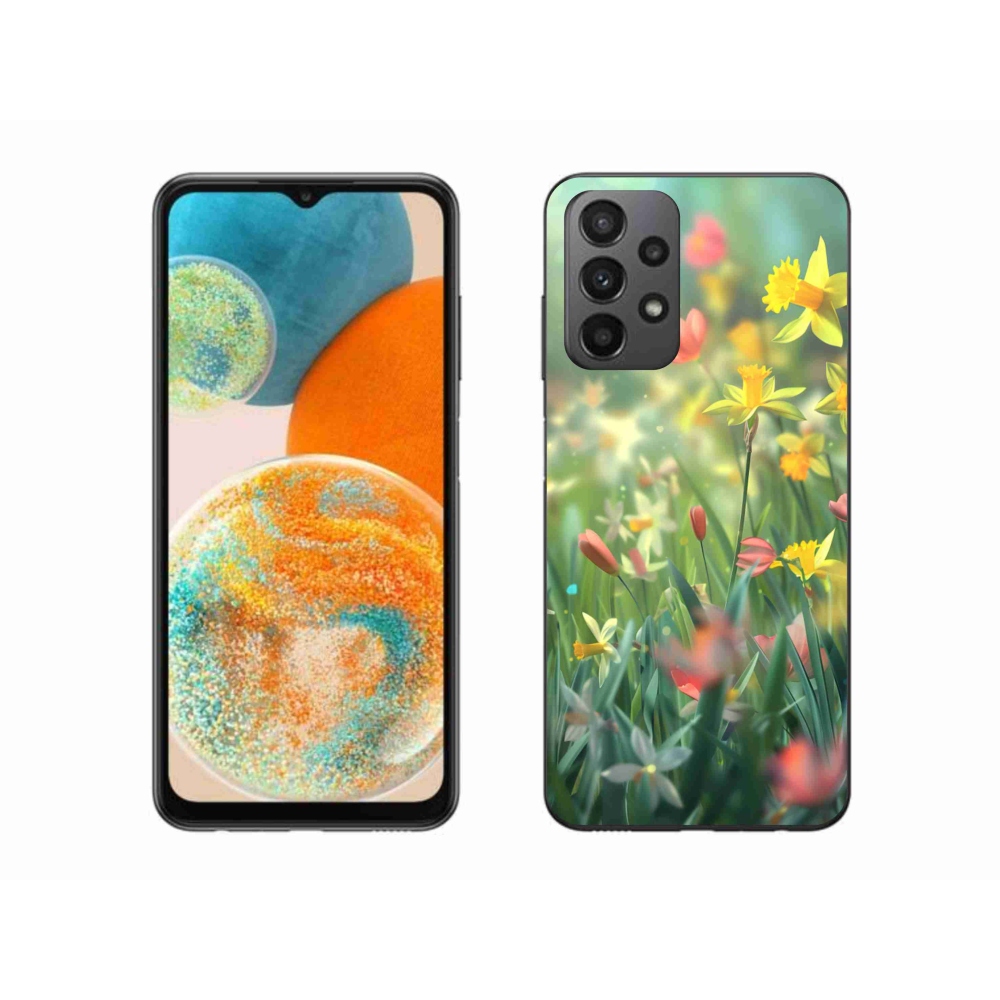 Gelový kryt mmCase na Samsung Galaxy A23 4G/5G - jarní květy