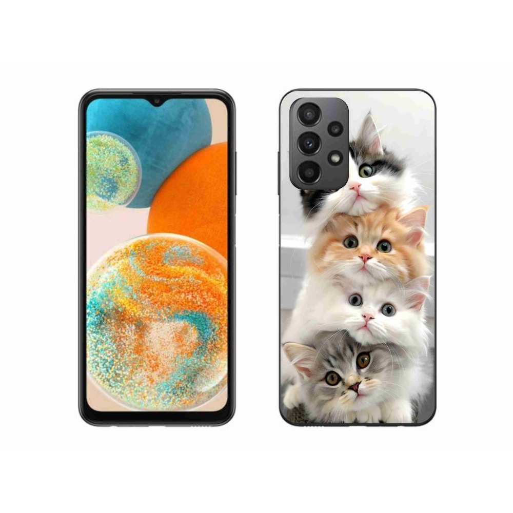 Gelový kryt mmCase na Samsung Galaxy A23 4G/5G - kočičí parta