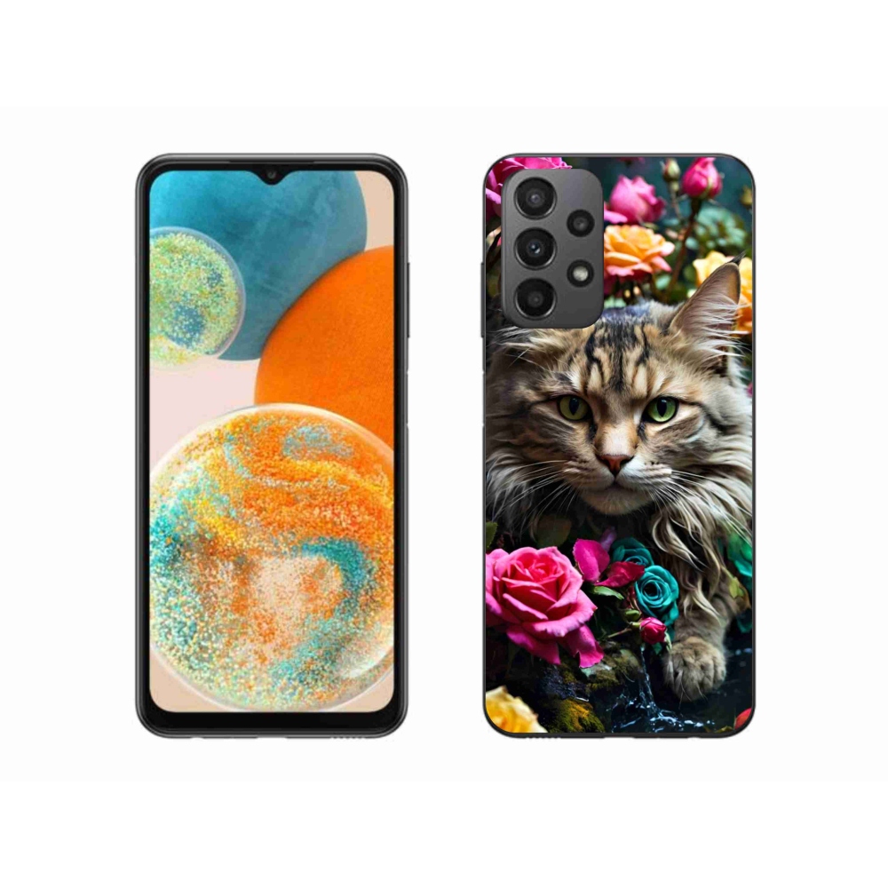 Gelový kryt mmCase na Samsung Galaxy A23 4G/5G - kočíčí pohled 2