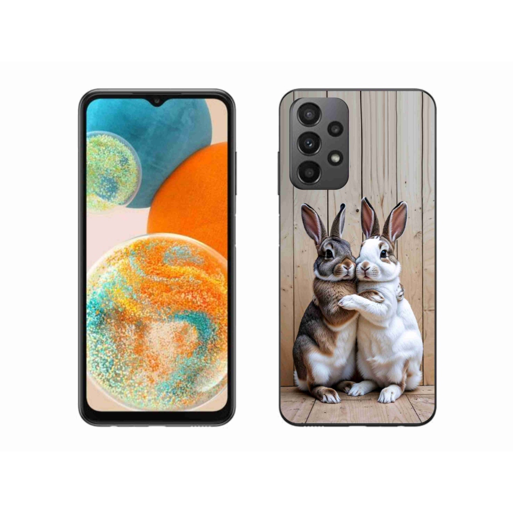 Gelový kryt mmCase na Samsung Galaxy A23 4G/5G - králičí pár