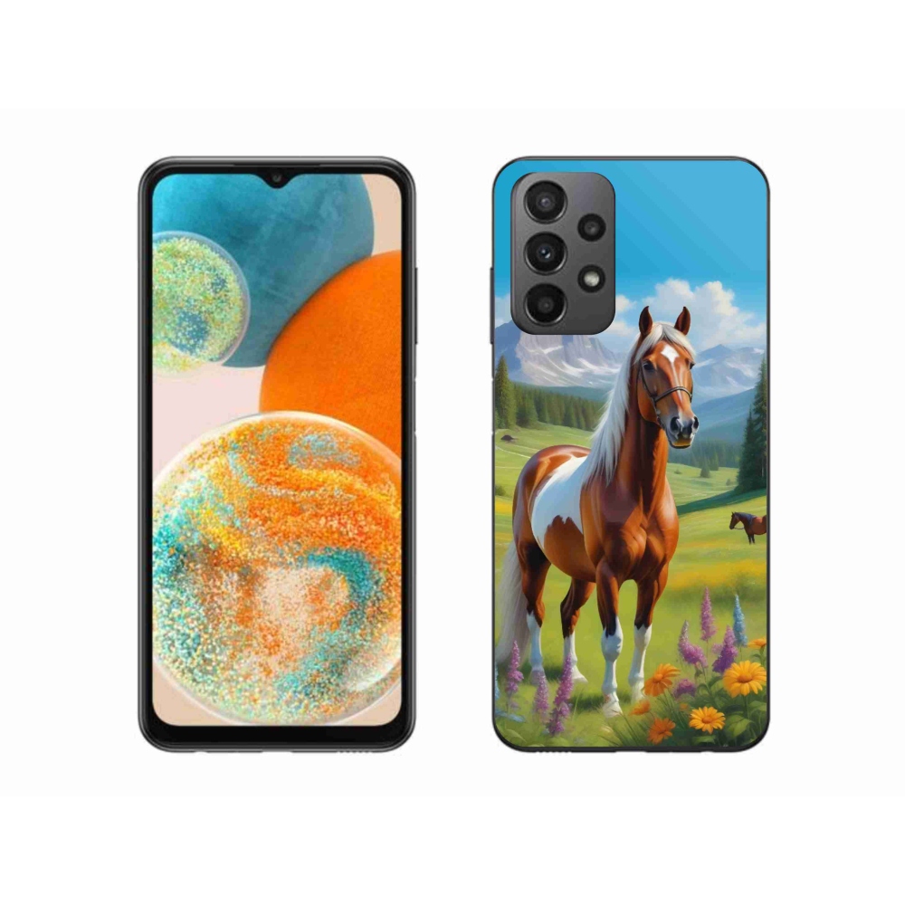 Gelový kryt mmCase na Samsung Galaxy A23 4G/5G - kůň na louce