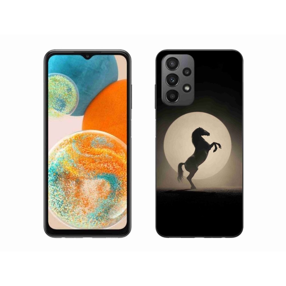 Gelový kryt mmCase na Samsung Galaxy A23 4G/5G - kůň v siluetě