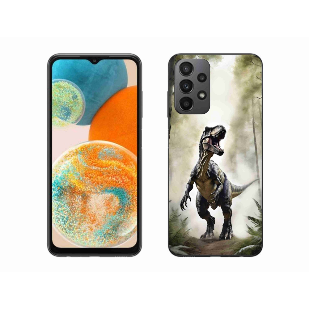 Gelový kryt mmCase na Samsung Galaxy A23 4G/5G - naštvaný T-Rex