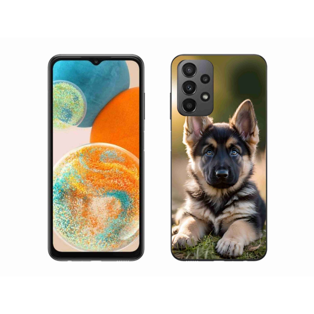 Gelový kryt mmCase na Samsung Galaxy A23 4G/5G - německý ovčák v přírodě