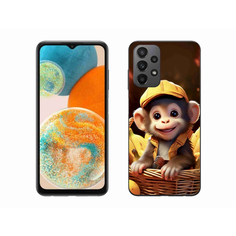 Gelový kryt mmCase na Samsung Galaxy A23 4G/5G - opice v košíku