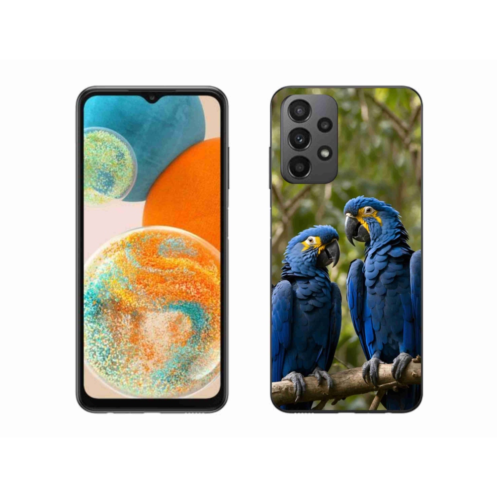 Gelový kryt mmCase na Samsung Galaxy A23 4G/5G - papouščí duo