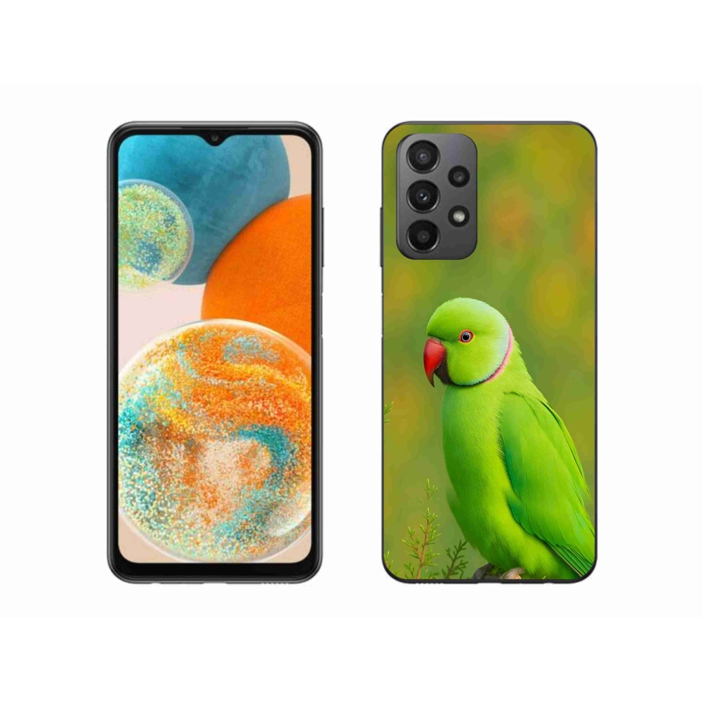 Gelový kryt mmCase na Samsung Galaxy A23 4G/5G - papoušek alexandr 2