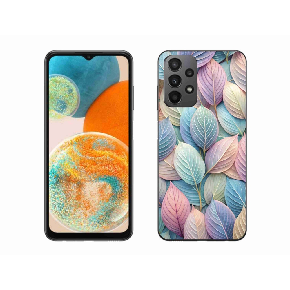 Gelový kryt mmCase na Samsung Galaxy A23 4G/5G - pastelové listy