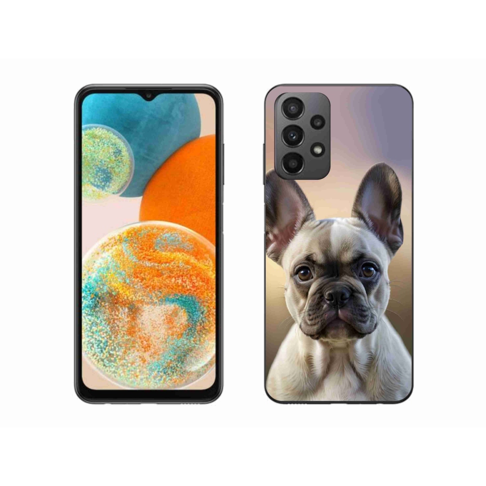 Gelový kryt mmCase na Samsung Galaxy A23 4G/5G - roztomilý francouzský buldoček