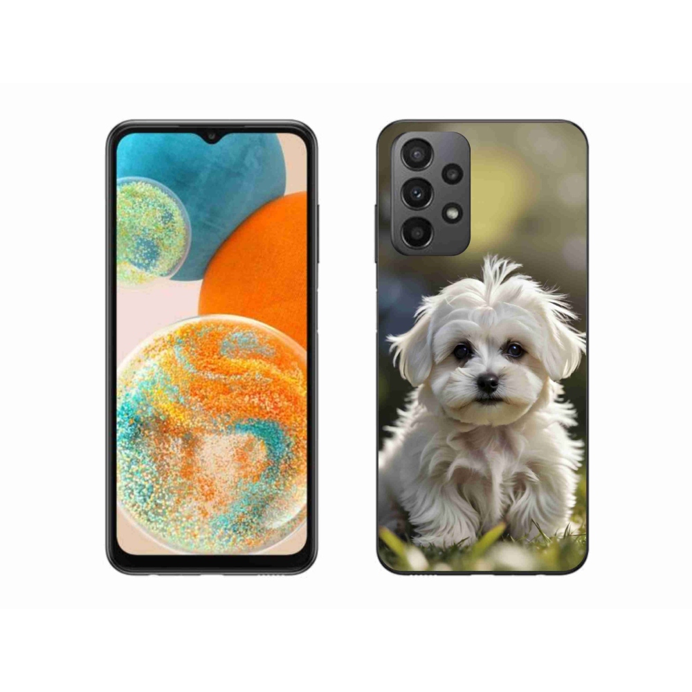 Gelový kryt mmCase na Samsung Galaxy A23 4G/5G - roztomilý maltézský psík