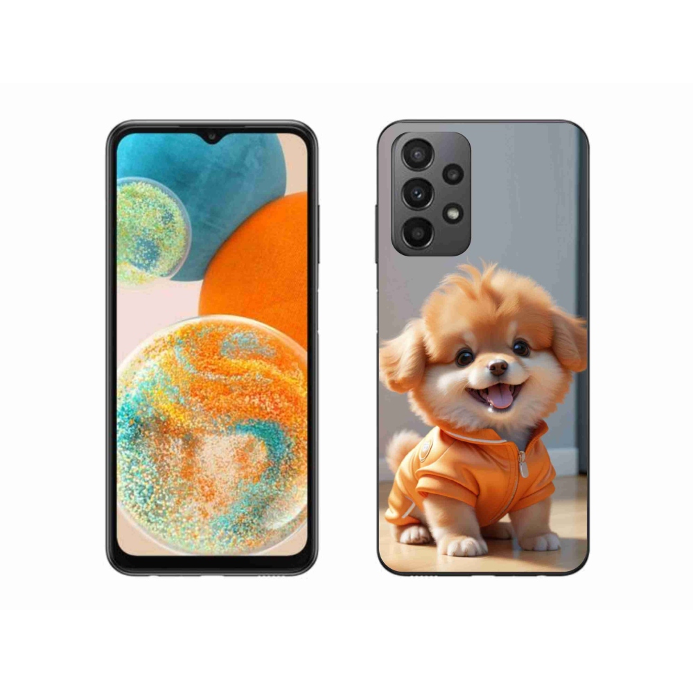 Gelový kryt mmCase na Samsung Galaxy A23 4G/5G - roztomilý pomeranian v mikině