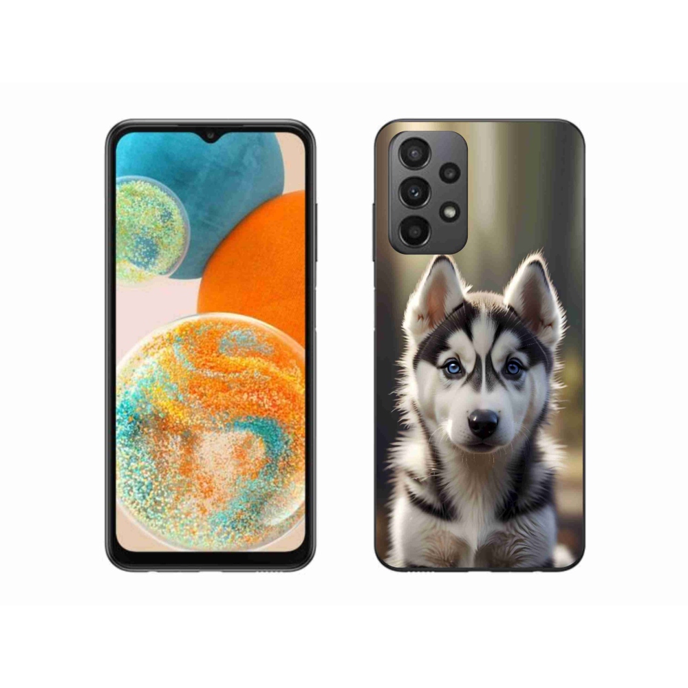 Gelový kryt mmCase na Samsung Galaxy A23 4G/5G - roztomilý sibiřský husky