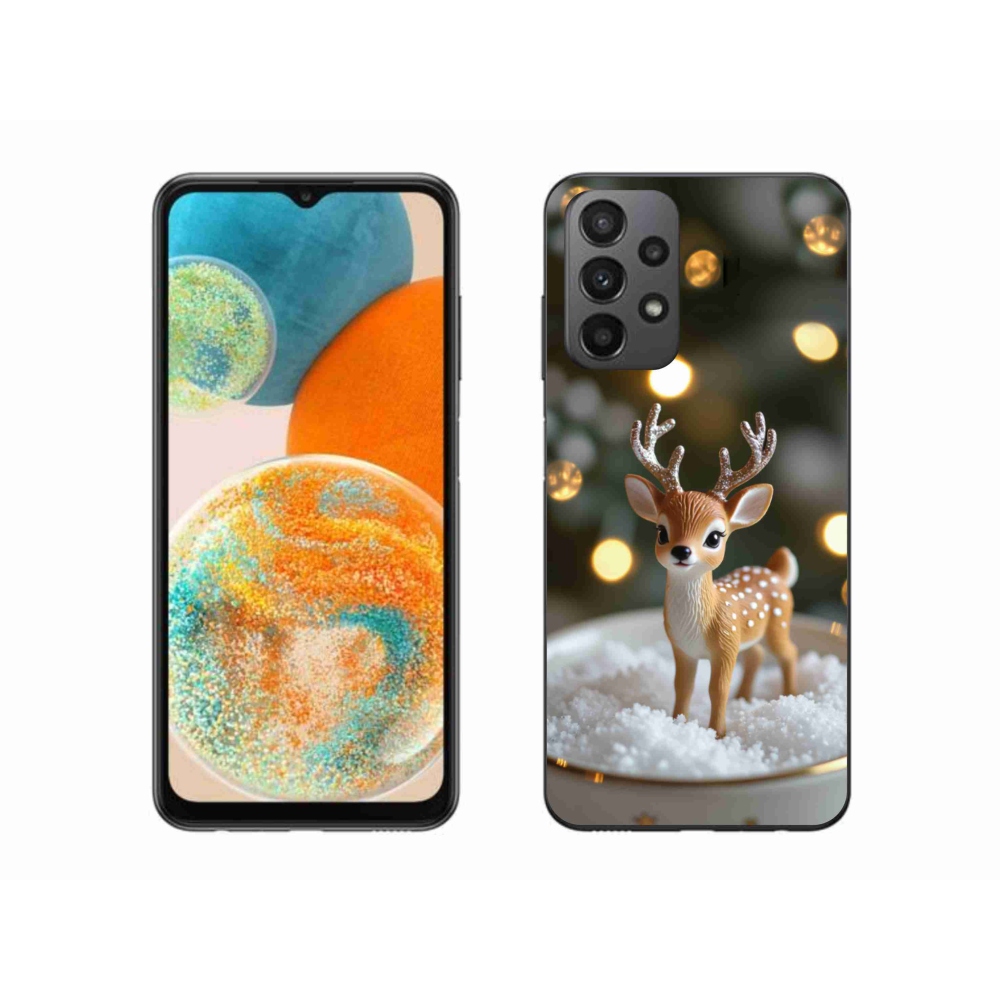 Gelový kryt mmCase na Samsung Galaxy A23 4G/5G - roztomilý vánoční jelen